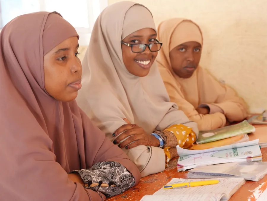 Students at their desks during a HARO visit to Gambool High School, 2023