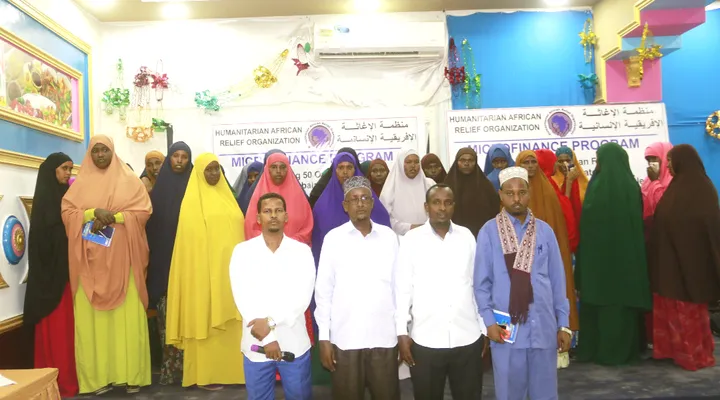 Women at the launch of HARO's microfinance program in Kismayo, 2018